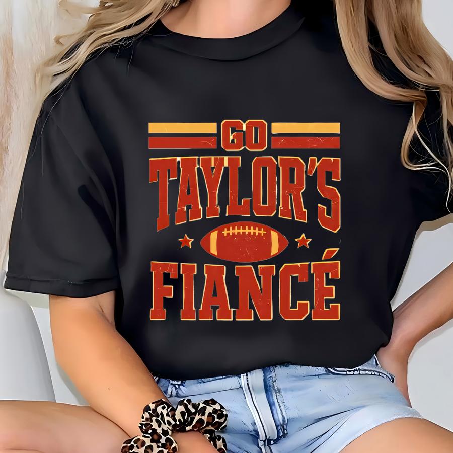 Go Taylors Fiance Womens Shirt | Girly Football Sweatshirt | Sunday Football | Gift For Her T-shirt