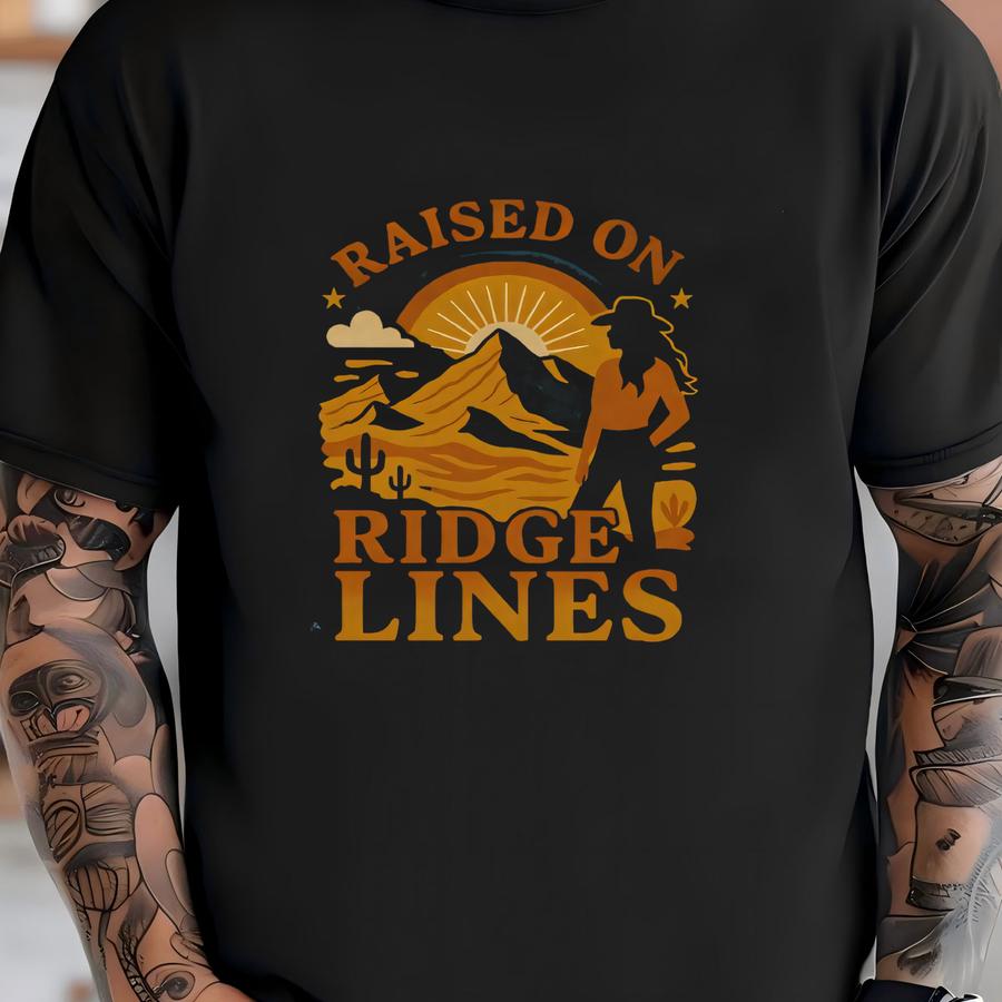 Ridge Lines Western Shirt, Cowgirl Shirt, Mountain Tee, Hippie Shirt, Smoky Mountains, Country Shirt, Old North Tee T-shirt