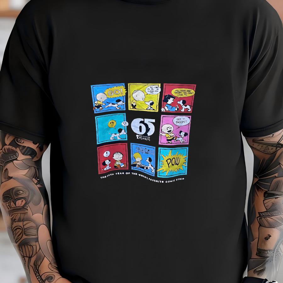 Vintage Peanuts Comic Styles Crewneck Sweatshirt Size L T-shirt