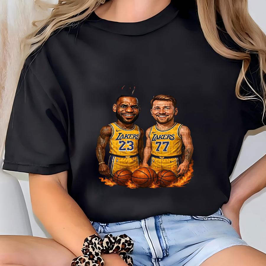 Step Brothers Lakers Tee:  Luka Cartoon Basketball Shirt T-shirt