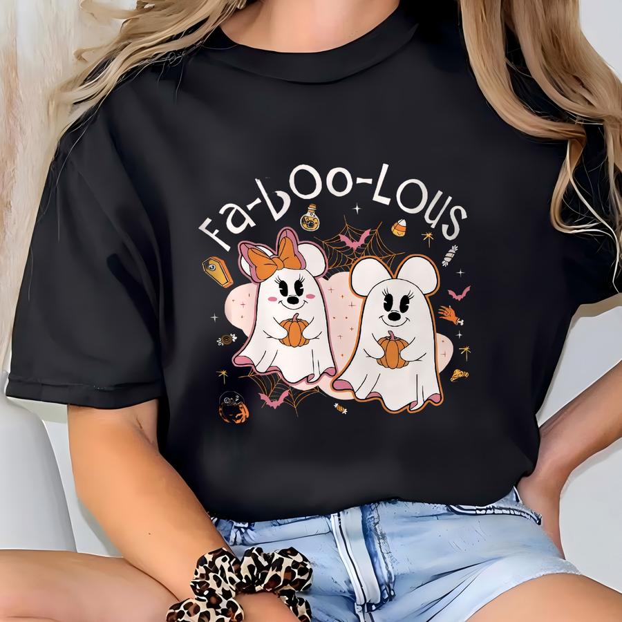2 Sided Fa-boo-lous Shirt, And Ghost Halloween Shirt, Halloween Sweatshirt, Halloween Costume Shirt T-shirt