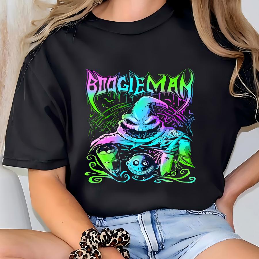 Two-side Halloween Oogie Boogie Hoodie, Glow Neon Villain Hoodie, Spooky Halloween Hoodie, Ears The Oogie Boogie Hoodie T-shirt