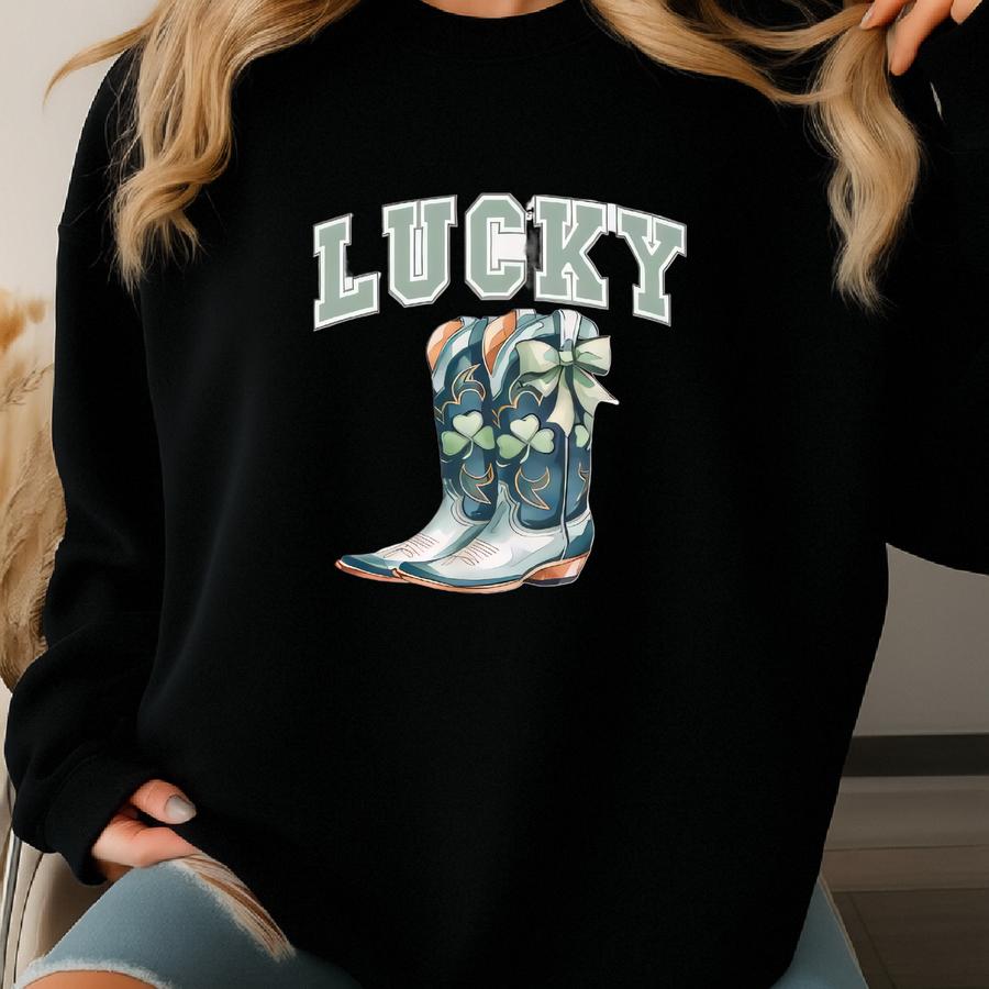 Lucky Boots Youth Crewneck Sweatshirt Sweatshirt