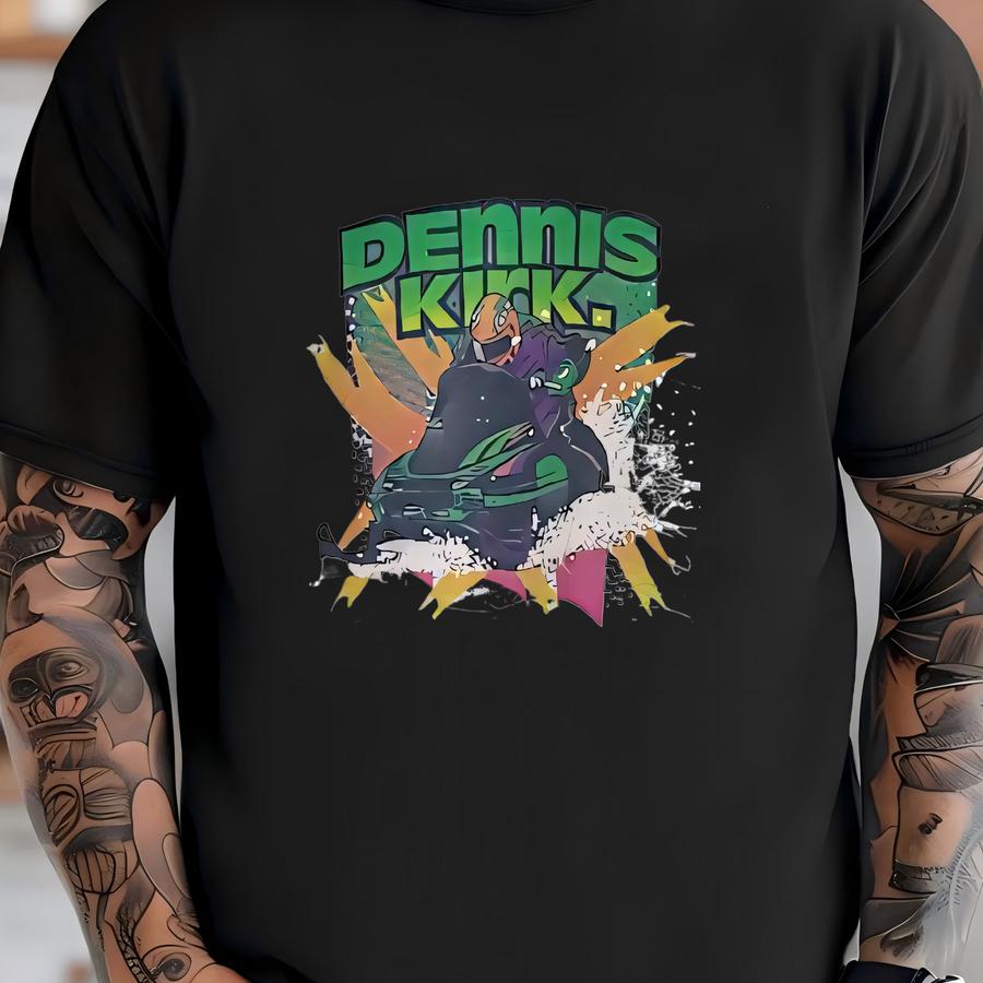 Vintage 1990's Distressed Dennis Kirk Snowmobile Pullover Sweatshirt / Medium T-shirt