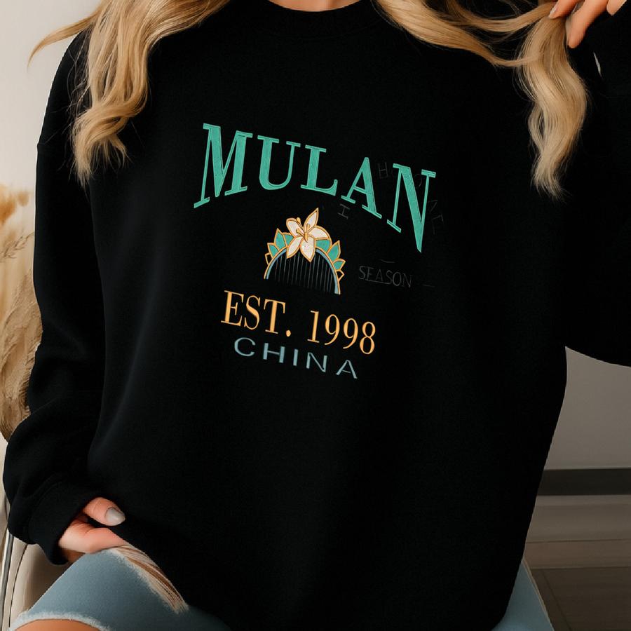 Mulan Sweatshirt: Princess Mulan China Est 1998 Sweatshirt
