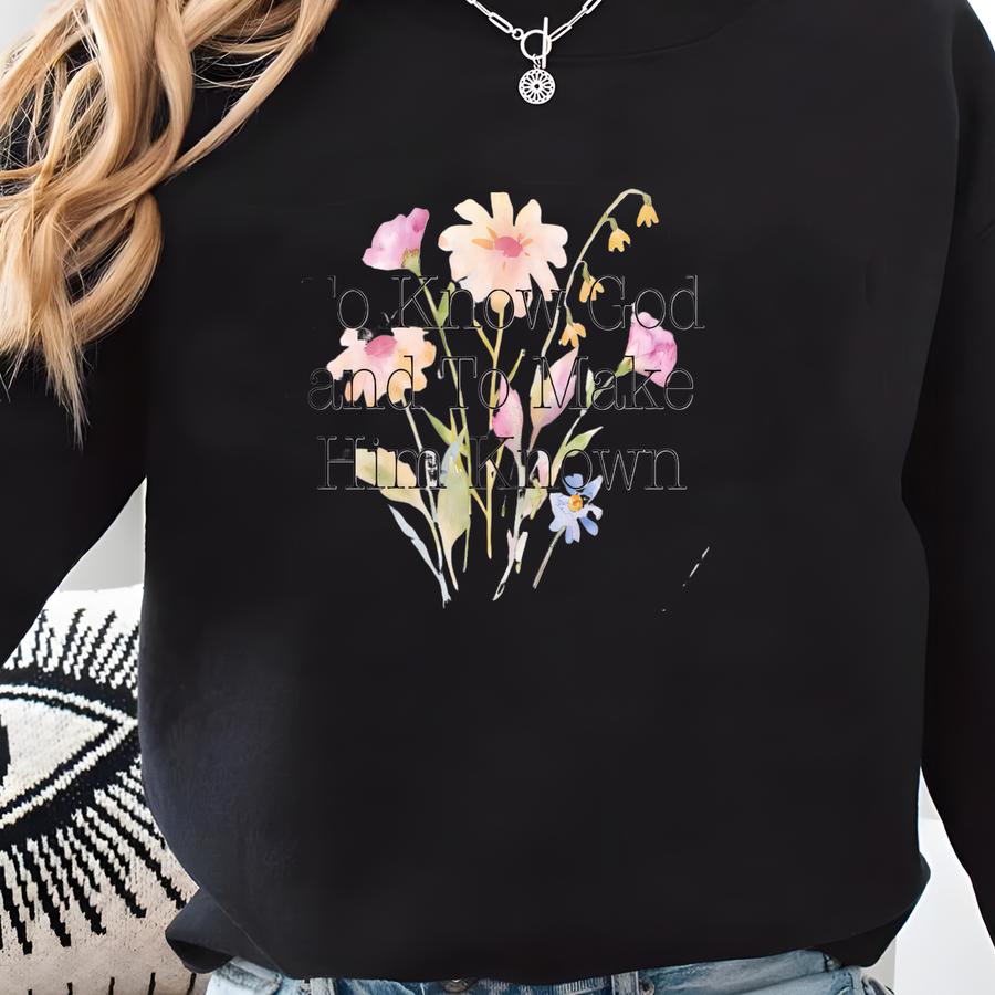 To Know God Make Him Known Christmas Ornament, Homeschool Mom Ornaments, Cc Homeschooler Gift, Tutor Gift, Christian Homeschool Ornament Sweatshirt