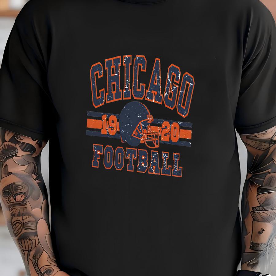 Vintage Style Chicago Football Sweatshirt, Game Day Shirt, Chicago Team Football Shirt, Sunday Chicago, Retro Football Crewneck T-shirt