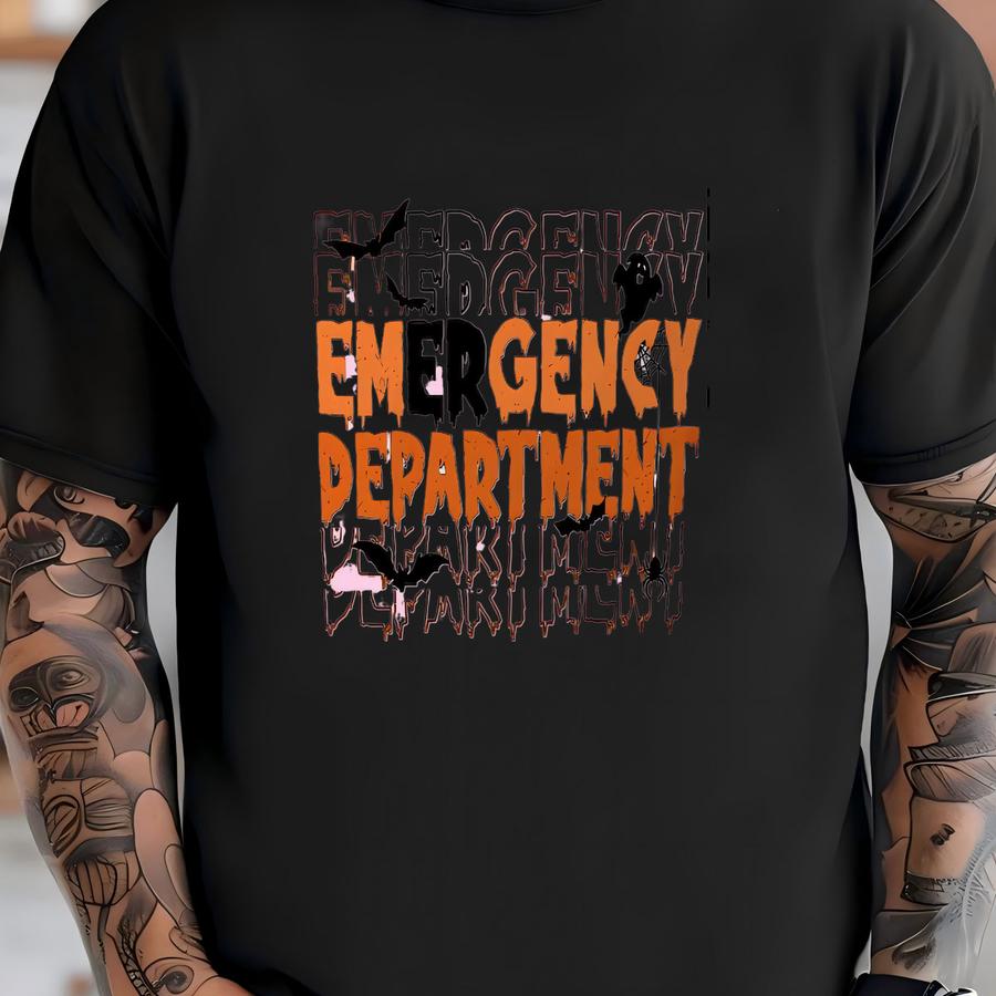 Emergency Department Halloween Shirt, Custom Halloween Er Nurse Shirt, Emergency Nurse Shirt, Er Halloween Shirt Gift For Nurse, Shirt
