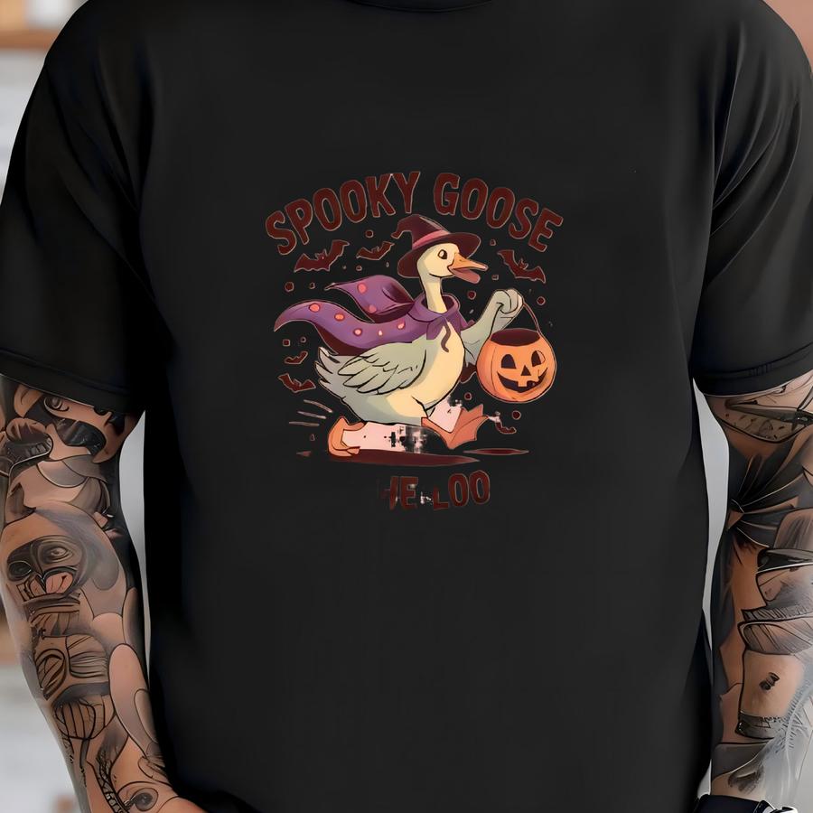 Spooky Goose Halloween Sweatshirt: Retro Fall Fashion T-shirt