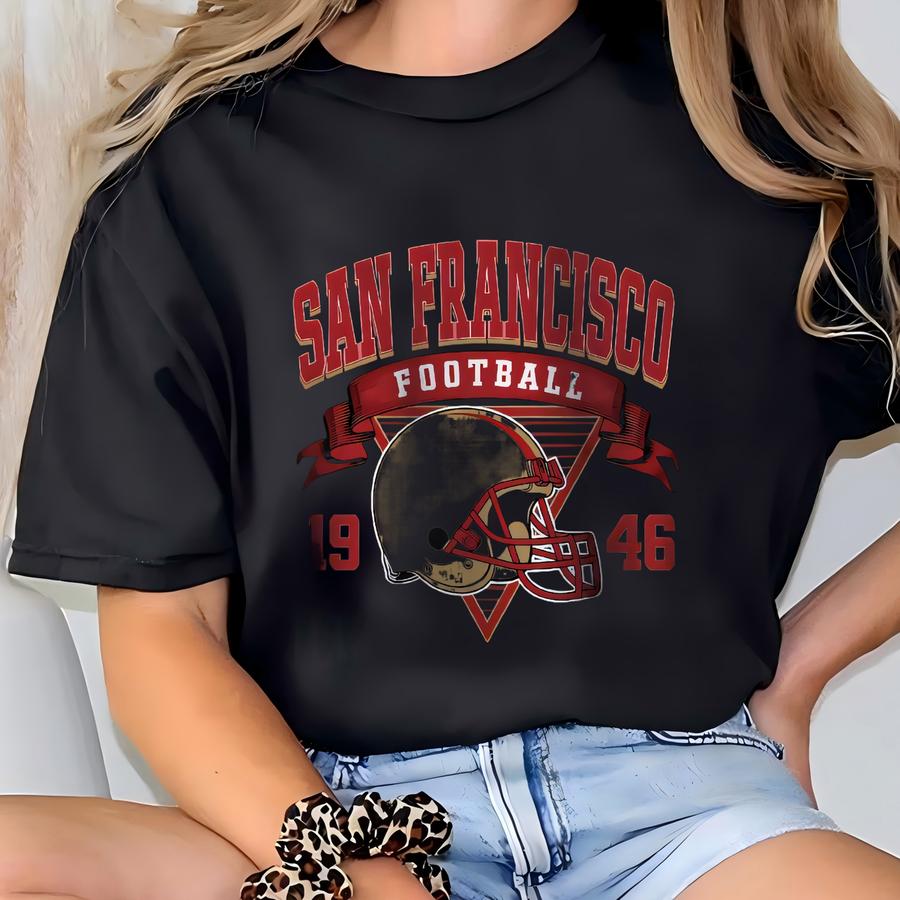 San Francisco Football Sweatshirt, Vintage San Francisco Football Crewneck, San Francisco Football Shirt, Game Day San Francisco Fan Gifts T-shirt