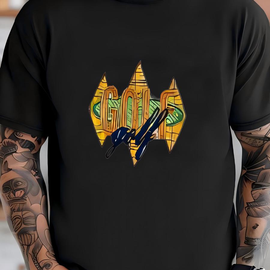 Vintage 1990s Golf Graphic Multi Color Polo Shirt (size Adult Large) T-shirt