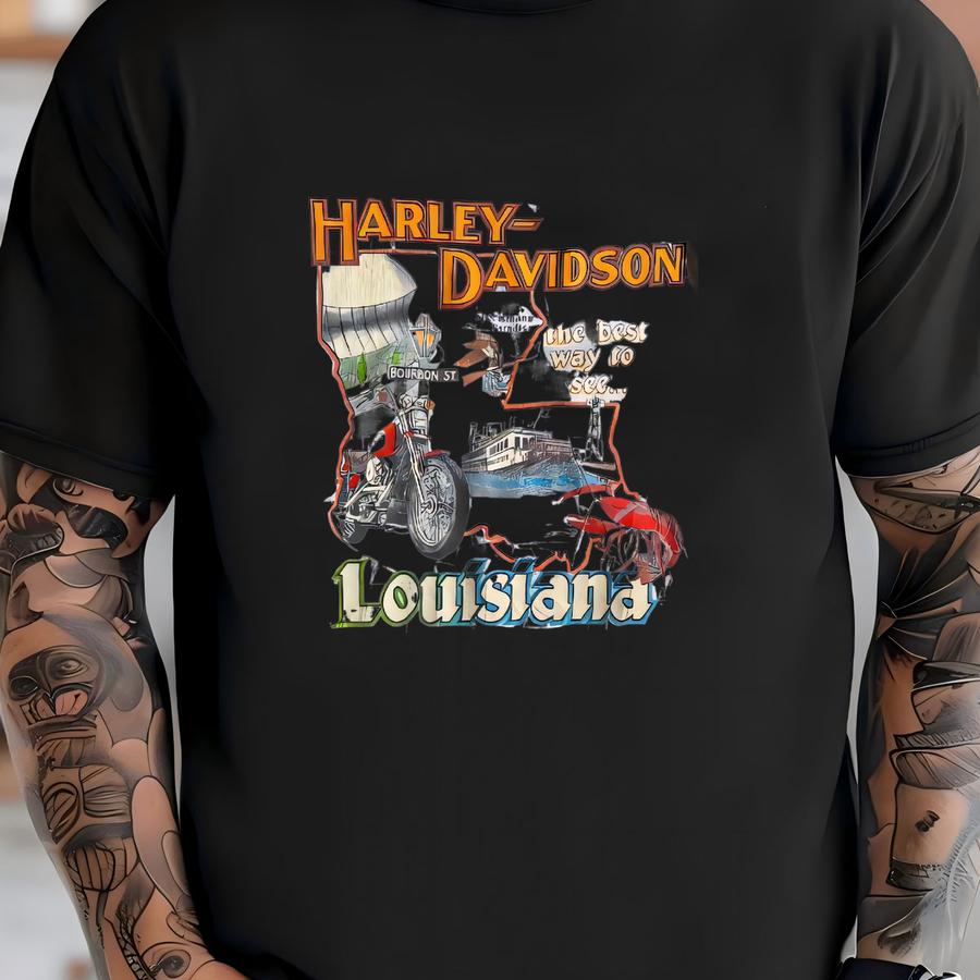 Vintage 1990’s Louisiana Graphic Hoodie. Made In Usa, Size Xl. T-shirt