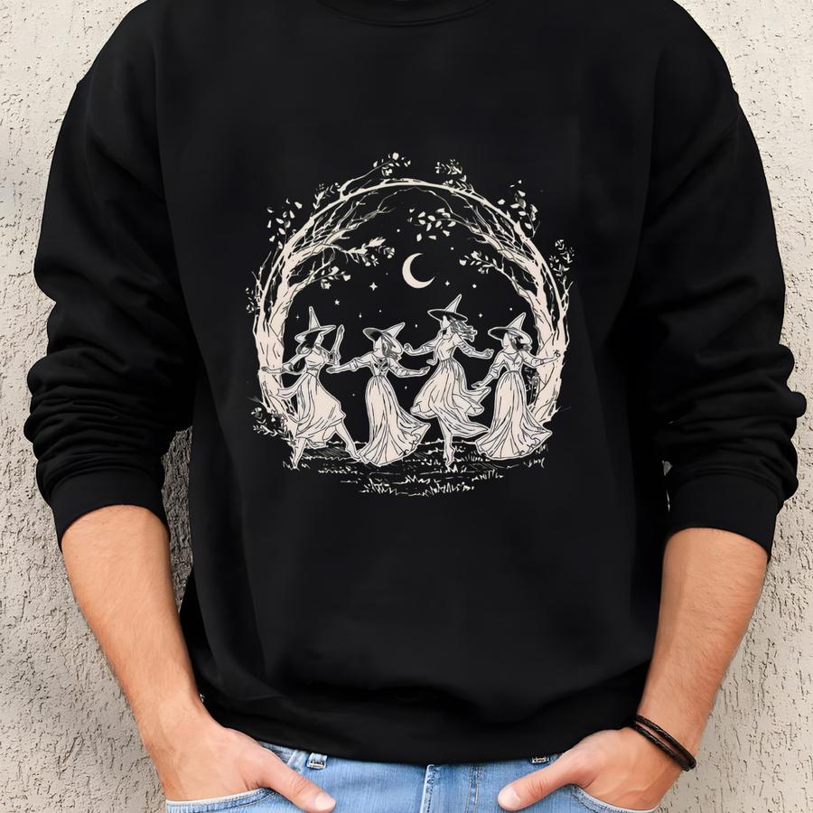 Vintage Witch Sweatshirt: Girls Will Be Girls, Halloween Magic Sweatshirt