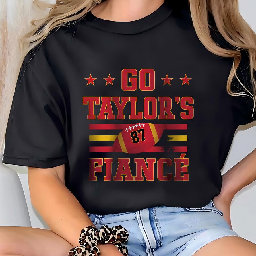 Go Taylor's Fiance Sweatshirt, Vintage Go Taylor's Fiance Tayvis Crewneck, Kansas City Fan Shirt, Kansas City Fan Gifts T-shirt
