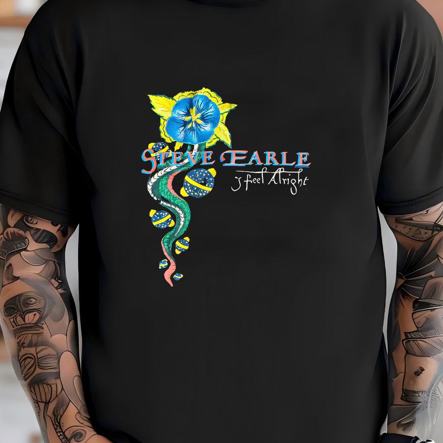 Vintage 1996 Steve Earle “i Feel Alright” Single Stitch 90’s Tour Hoodie. Size Xl. T-shirt