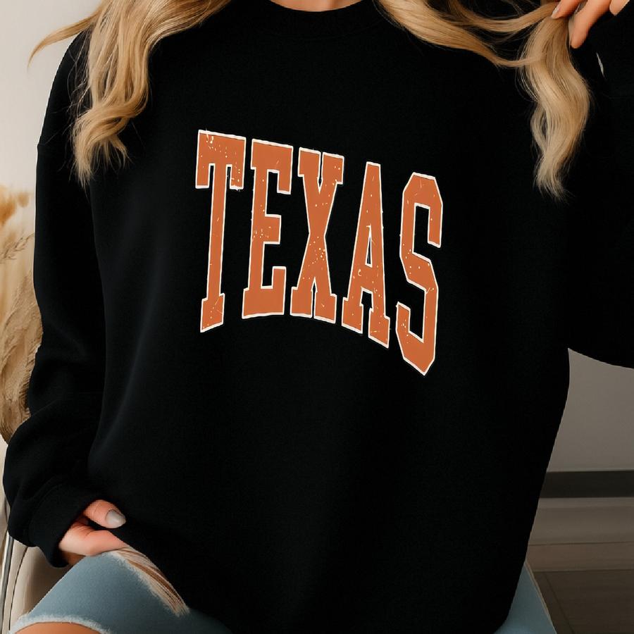 Retro Texas T-shirt, Texas Fan Shirt, Western Southern Style Texas Mama Gift Game Day Shirt, Texas State Pride Tee, Sweatshirt