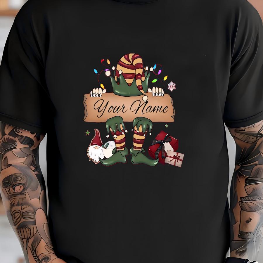 Custom The Elf Shirt, Custom Elf Hoodie, Christmas Family Matching T Shirts, Funny Christmas Shirt, Christmas Elf Sweatshirts T-shirt