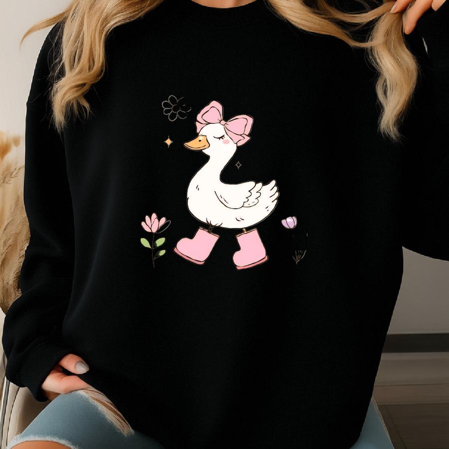 Silly Goose On The Loose Kids Shirt, Funny Toddler Tee, Cute Farm Animal Shirt For Boys Girls, Goose Lover Baby Shirt, Playful Outfit Sweatshirt