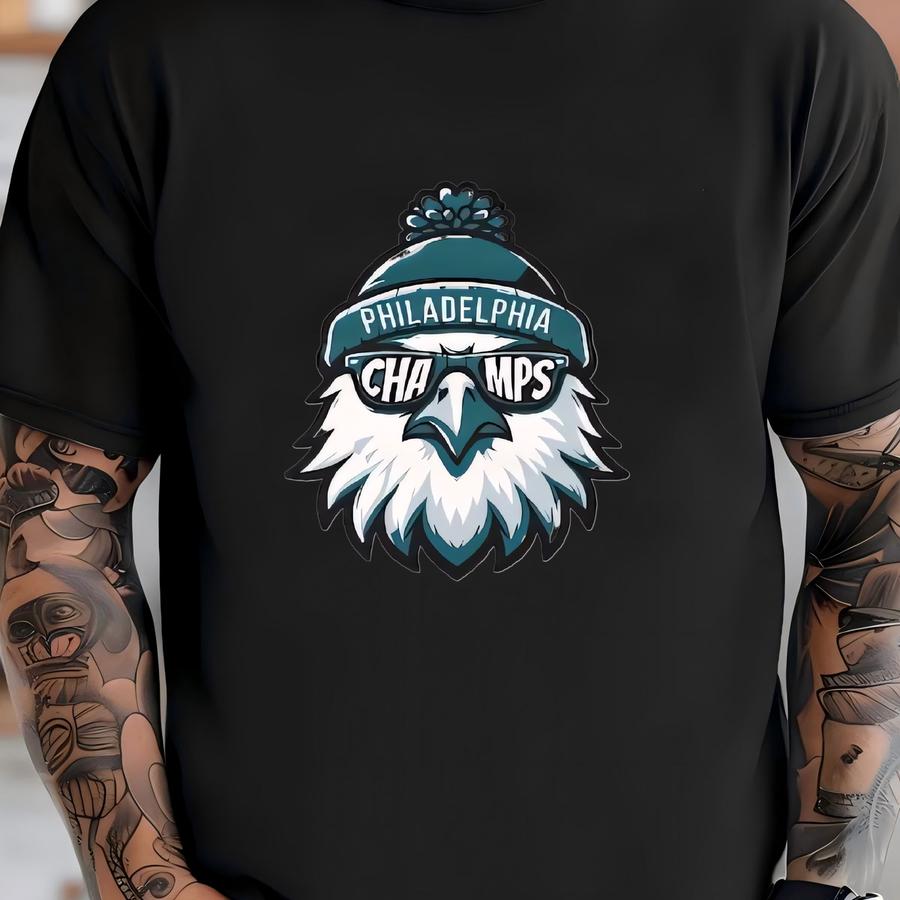 Infant Philadelphia Football Apparel, Newborn Baby Bodysuit And Short Sve Shirt, Boys Girls Game Day Baby Shower Gift, Champs Glasses T-shirt