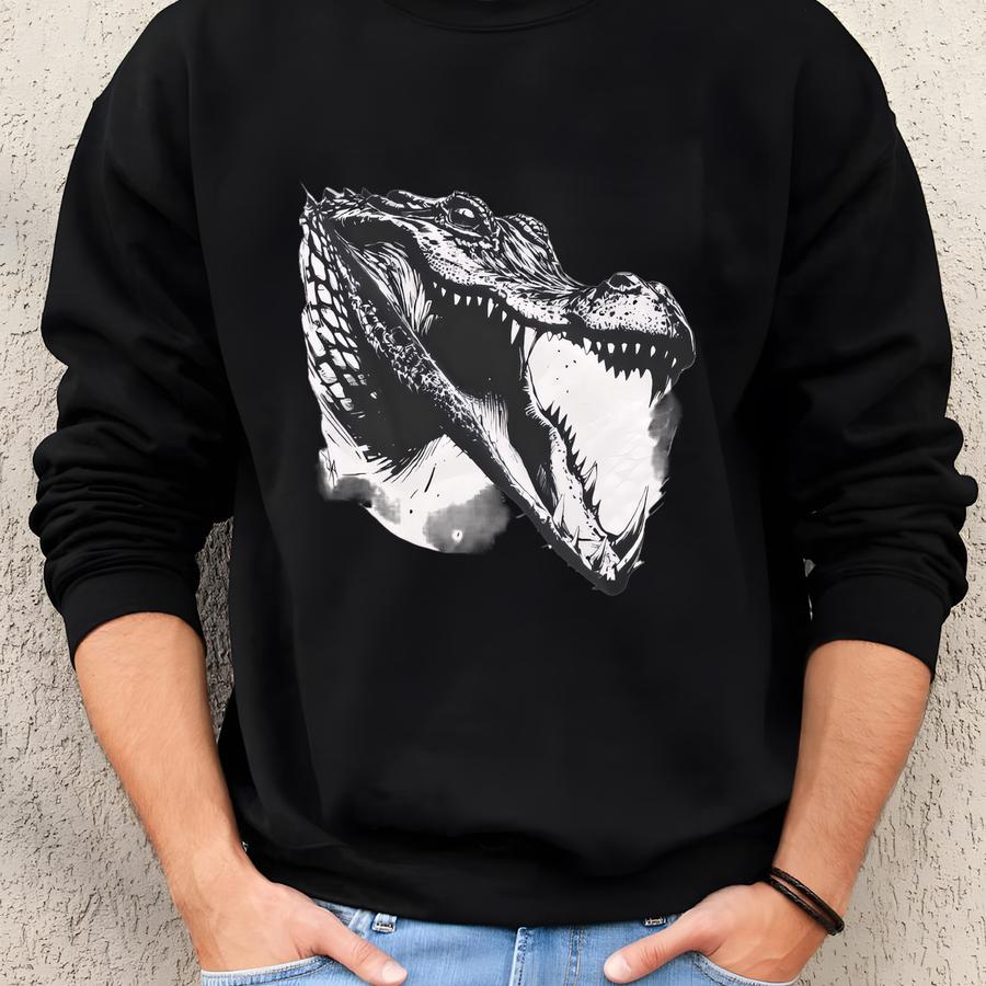 Gator Mascot Double Sided Flag Sweatshirt