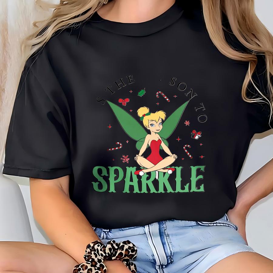 Christmas Sweatshirt, Fairy Holiday Shirt, Tis The Season To Sparkle Shirt, Peter Pan Christmas Shirt T-shirt