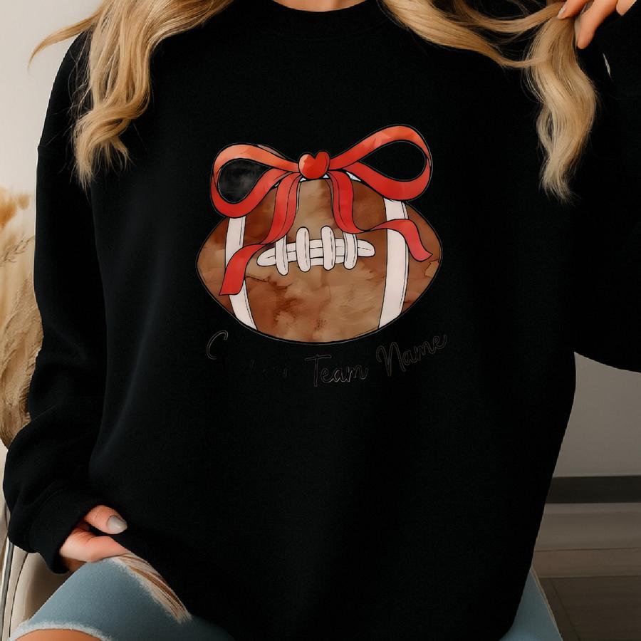 Custom Team Name Football Baby Romper, Game Day Baby Bodysuit, Sports Fan Newborn Romper, First Football Season Outfit, Baby Shower Gift Sweatshirt