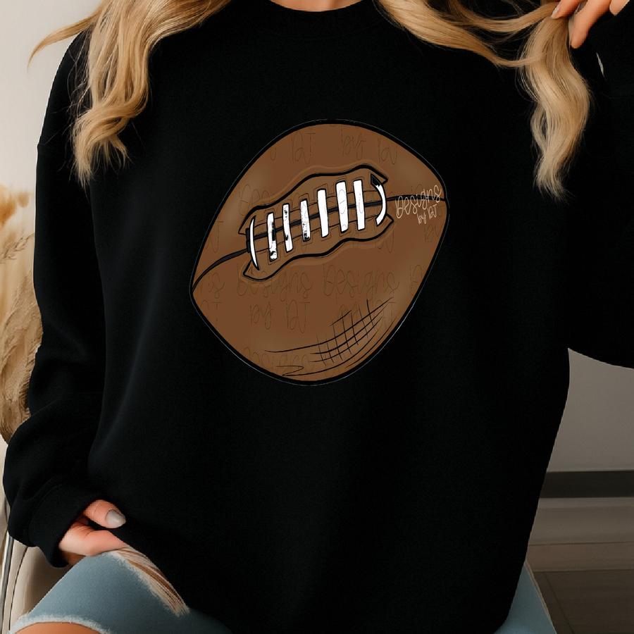 Football Png, Game Day Png, Hand Drawn Doodle Football Png, Team Spirit Png, Sublamination File, Dtf, Go Team Png, Towndown Png Sweatshirt