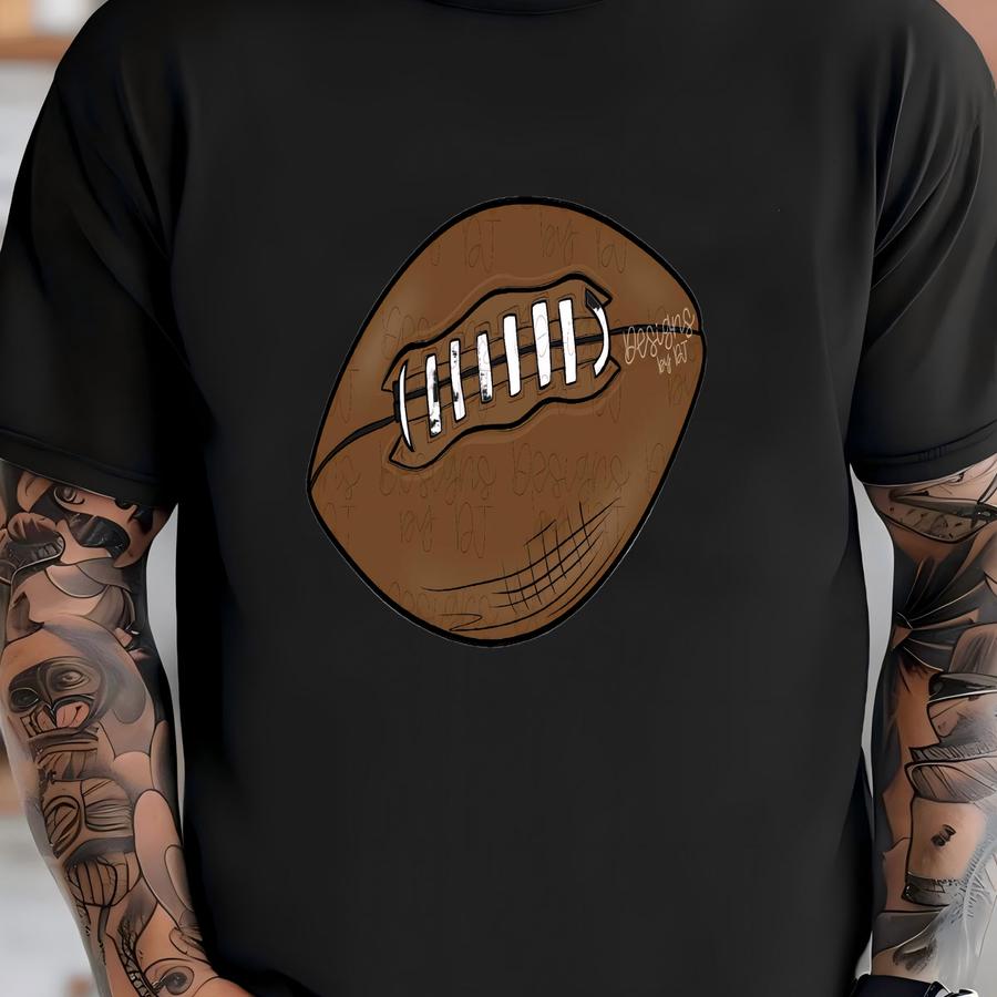 Football Png, Game Day Png, Hand Drawn Doodle Football Png, Team Spirit Png, Sublamination File, Dtf, Go Team Png, Towndown Png T-shirt