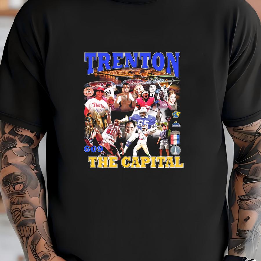 Vintage 90s Trenton Capital Shirt Homage Retro Classic Graphic Tee Bootleg Bestseller Unisex Music Sweatshirt Gift T-shirt