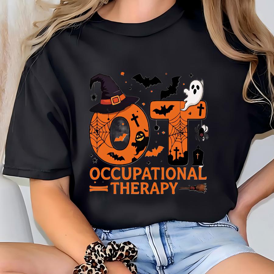 Spooky Season Ot Sweatshirt: Halloween Occupational Therapy Hoodie T-shirt
