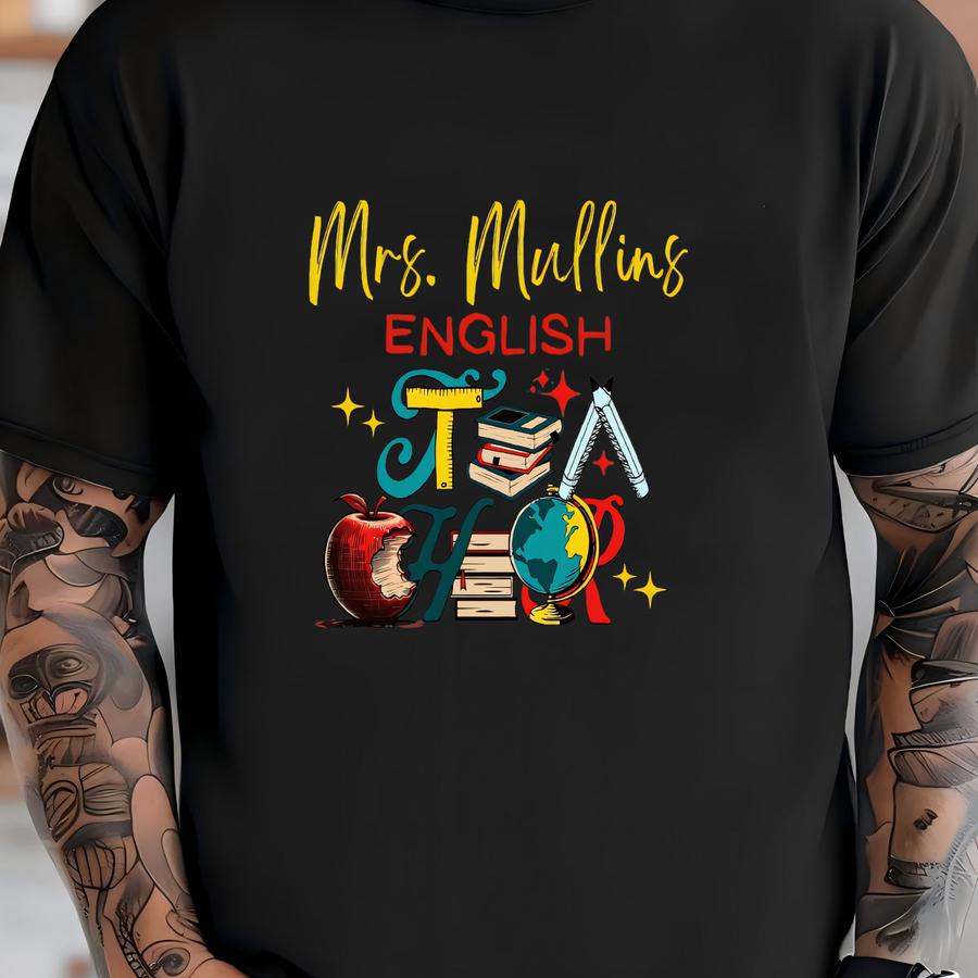 Personalized English Teacher Shirt Sweatshirt, English Teacher Hoodie, English Teacher Appreciation, English Language Ela Teacher Team Shirt T-shirt