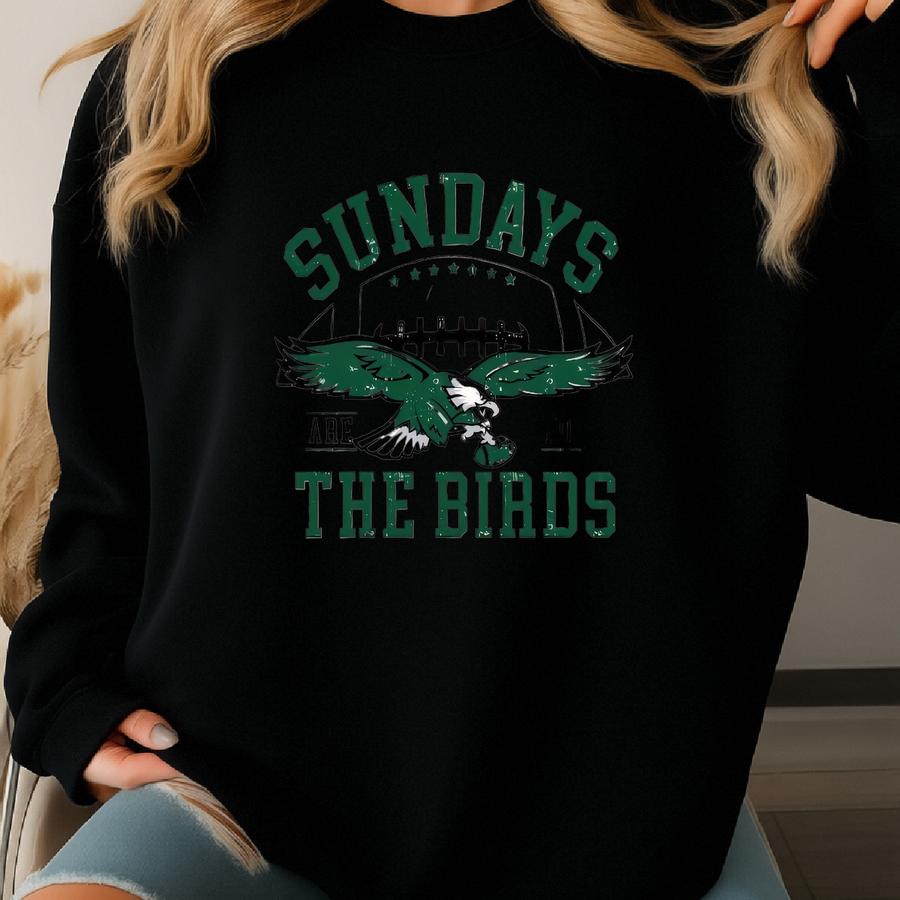 Philadelphia Bird Gang Sundays Are For The Birds Sweatshirt Hoodie | Bird Gang On The Sve | Retro Philly Football Game Day Sweatshirt Sweatshirt