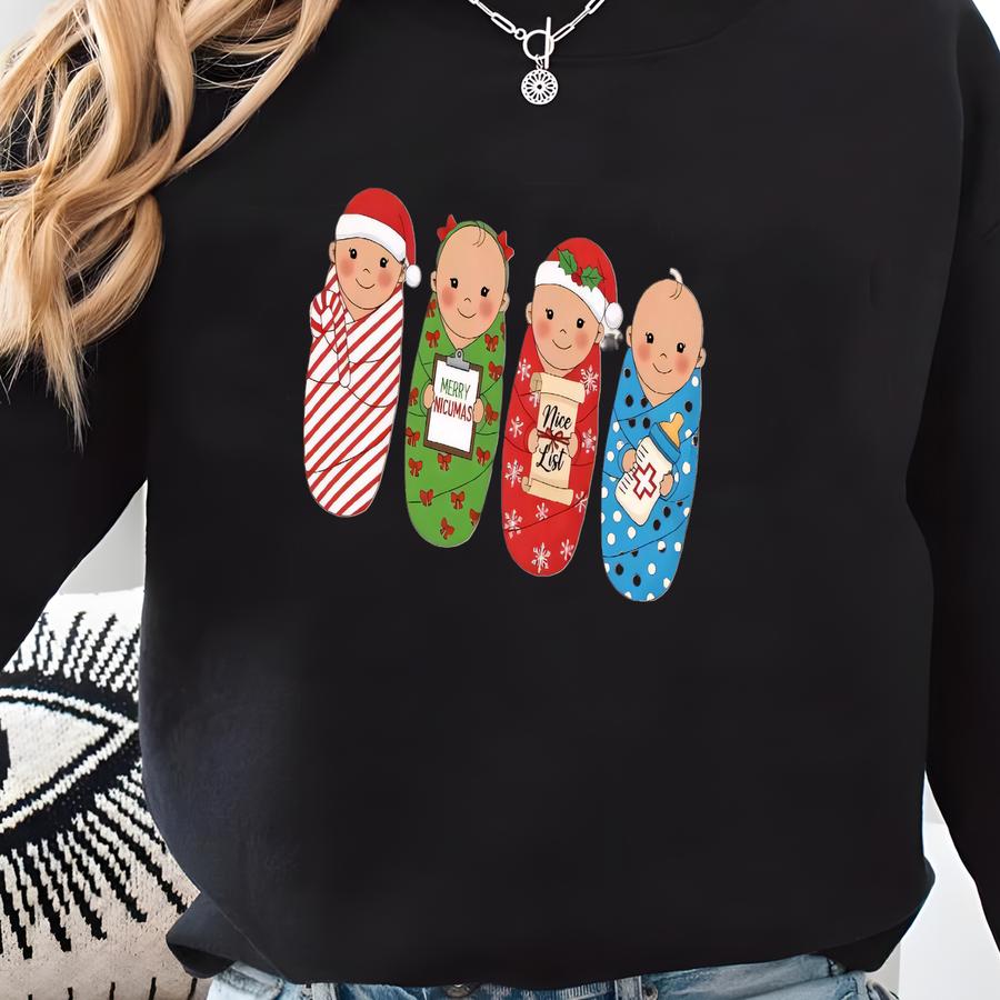 Cute Nicu Nurse Christmas Shirt, Swaddled Babies Holiday Tee, Nicu Crew Sweatshirt, Neonatal Christmas Gift For Nurses, Funny Nicu Holiday Sweatshirt Cute Nicu Nurse Christmas Shirt, Swaddled Babies Holiday Tee, Nicu Crew Sweatshirt, Neonatal Christmas Gift For Nurses, Funny Nicu Holiday Sweatshirt