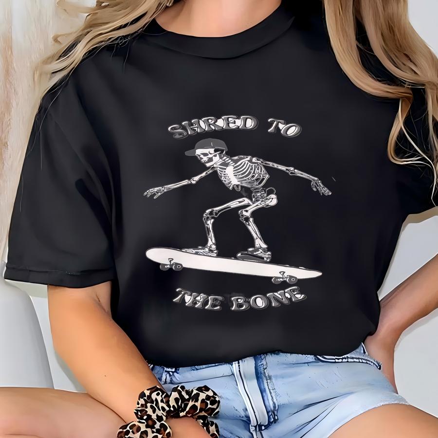 Skateboard Skeleton Sweatshirt: Unisex Crewneck For Skaters T-shirt