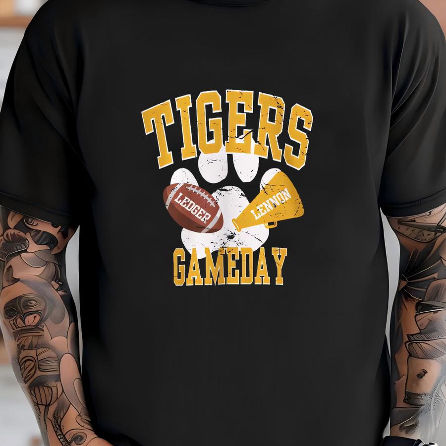 Custom Team Name Gameday Sweatshirt, Football Cheer Crewneck, Custom Team Gear, College Spirit Wear, Football Game, Personalized Team Shirt T-shirt
