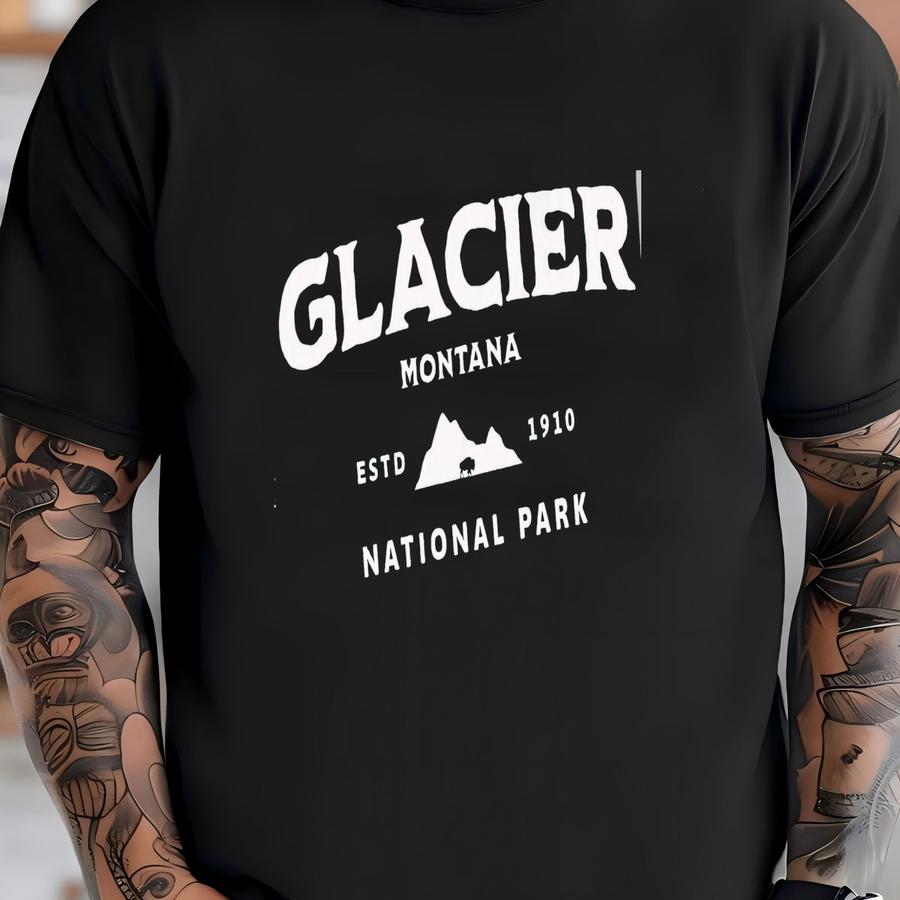Glacier National Park Shirt - Vintage Montana Hiking - Camping Shirt T-shirt
