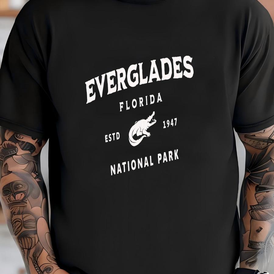 Everglades National Park Florida Shirt - Hiking Camping Tee - Wildlife Swamp Graphic T-shirt
