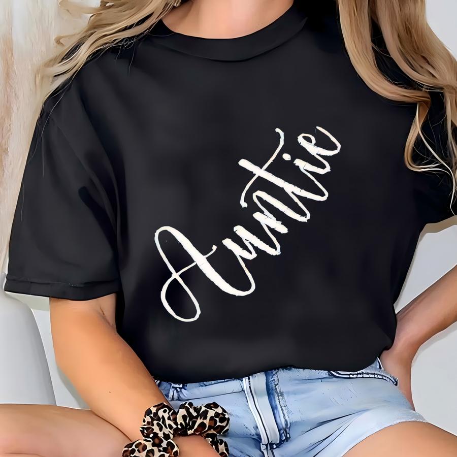 Auntie Sweatshirt - Aunt Christmas Gift - New Baby Announcement - Aunt Sweatshirt With Nieces Nephews Name T-shirt