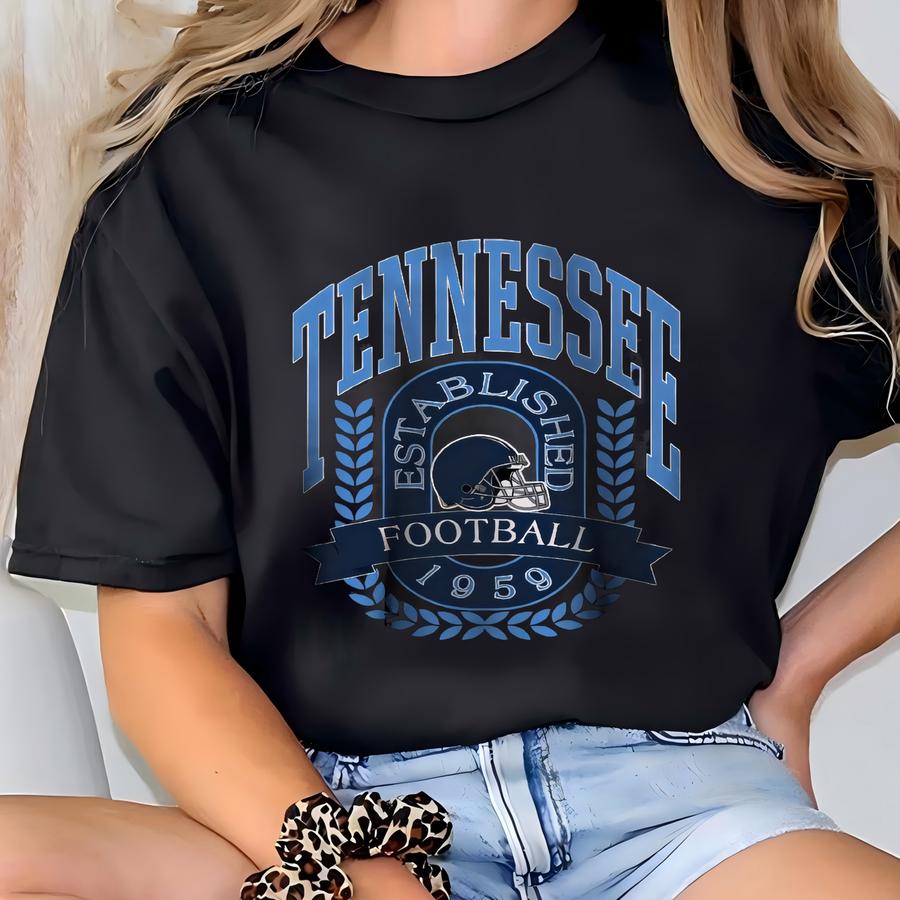 Tennessee Football Sweatshirt, Vintage Style Tennessee Football Crewneck, Tennessee Football Fan Gifts, Sunday Football Apparel T-shirt