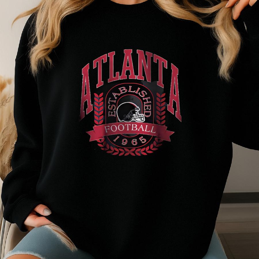 Atlanta Football Sweatshirt, Vintage Style Atlanta Football Crewneck, Atlanta Football Shirt, Game Day Apparel, Atlanta Football Fan Gifts Sweatshirt