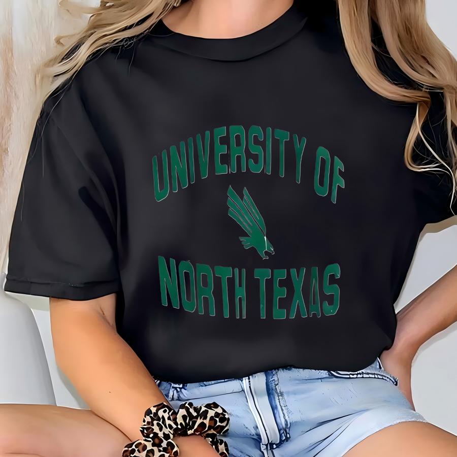 Vintage University Of North Texas ‘unt’ Crewneck Sweatshirt Print Logo Grey Color Men’s S T-shirt