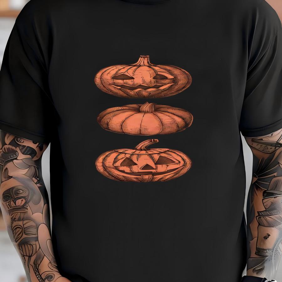 Pumpkin Shirt, Pumpkin Outline Hoodie, Simple Fall Pumpkin Crewneck Hoodie, Fall Gift Tee, Minimal Fall Shirt T-shirt
