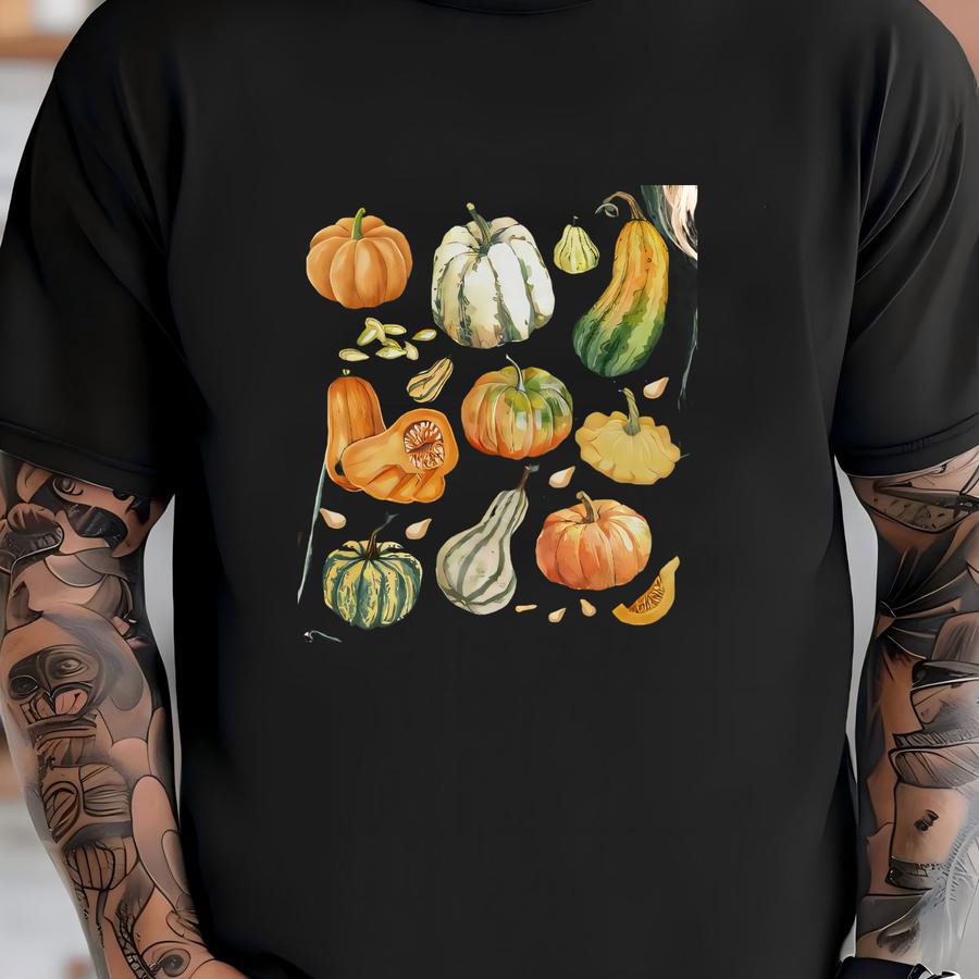 Pumpkin Shirt, Simple Fall Pumpkin Hoodie, Fall Gift Tee, Vegetable Shirt,retro Squash Hoodie T-shirt