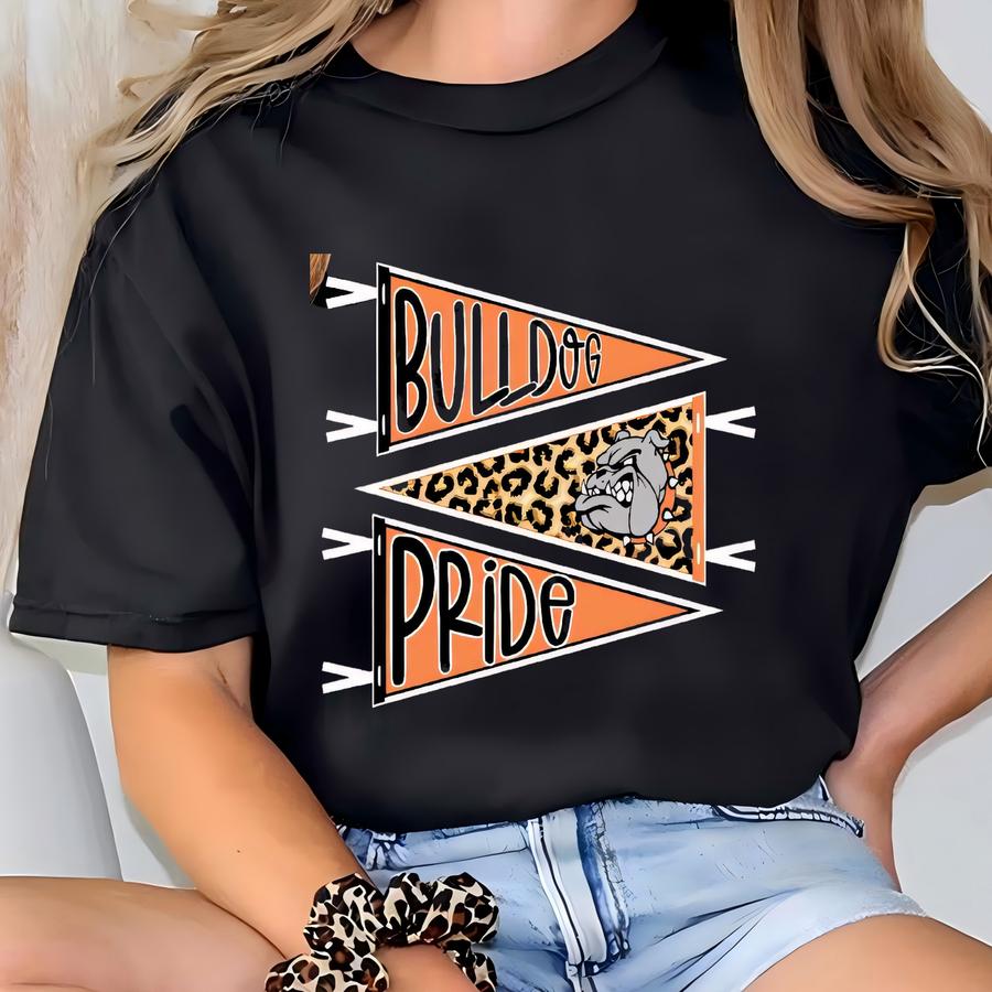 Bulldogs Shirt Custom Mascot Shirt School Spirit Shirt Mascot Pennant Shirt Bulldog Pride Shirt Bulldogs Sweatshirt Game Day Shirt Bulldog T-shirt