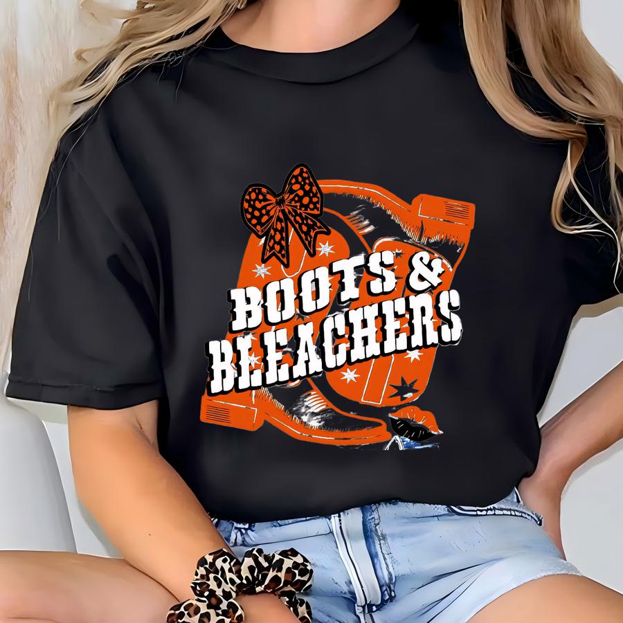 Boots Bleachers, Football, Orange, Hoodie/sweatshirt T-shirt