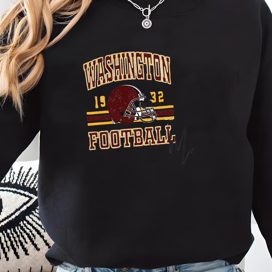 Vintage Washington Football Sweatshirt, Unisex Commander Fan Gear, Washington Gameday Fan Gear, Youth Washington Crew, Vintage Commander Top Sweatshirt
