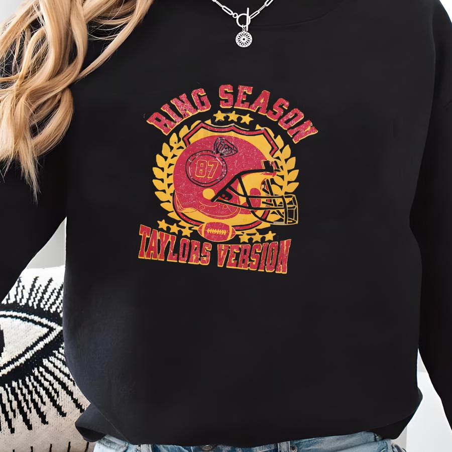 Football Shirt: Taylor's Version, Travis And Taylor, Kansas City Apparel Sweatshirt