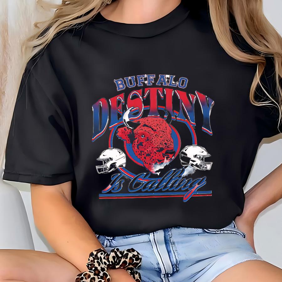 Buffalo Destiny Is Calling Shirt: Retro Game Day Pride T-shirt