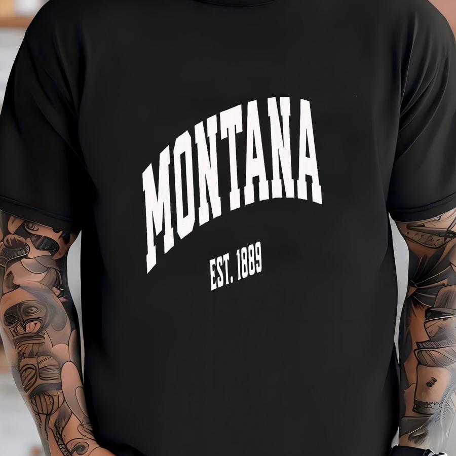 Vintage Montana Hoodie - Retro State Pride - Hiking Camping Apparel T-shirt