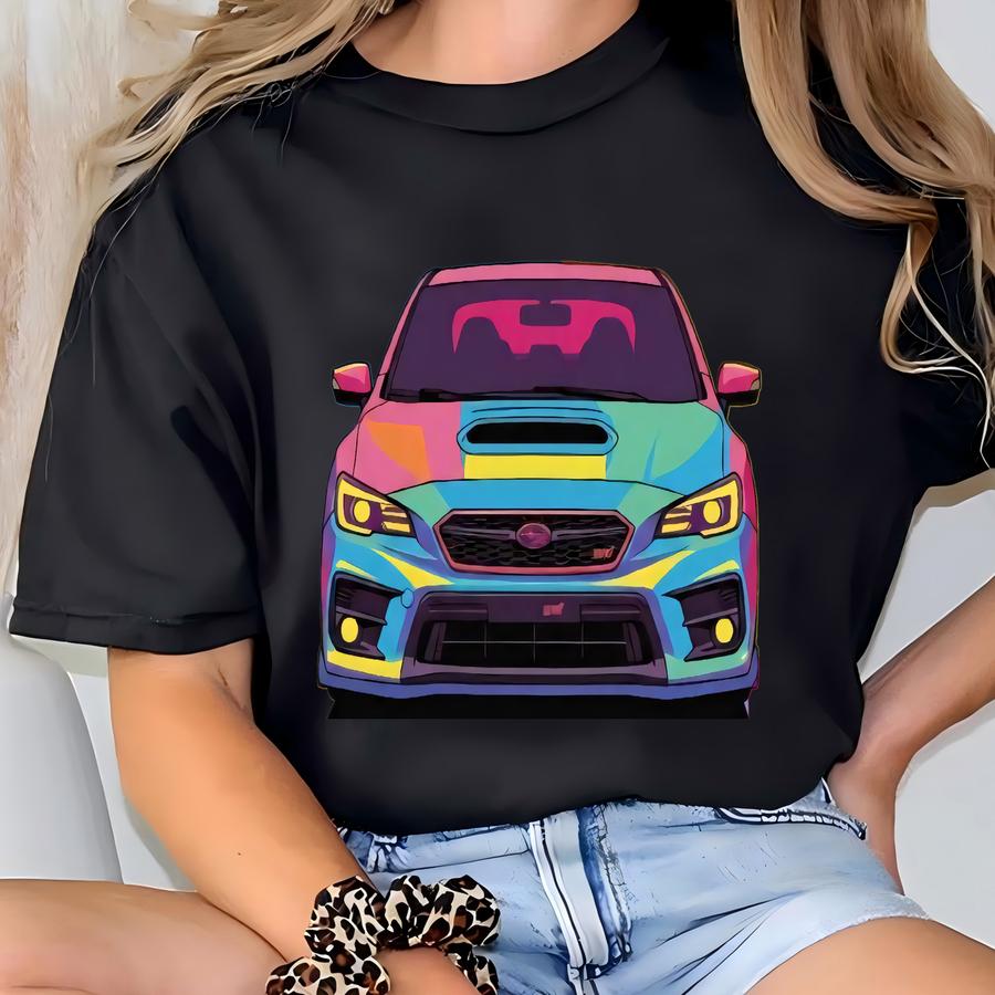 Subaru Wrx Sti Pop Art Poster: Jdm Car Enthusiast Gift T-shirt